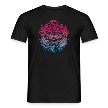 Phases de la lune tribale de Pékin - T-shirt homme - noir - Devant - AI Model Male 178 light (178cm)