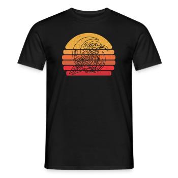 Seagull Tribal Moon Phases - Men's T-Shirt - black - Front - AI Model Male 178 light (178cm)