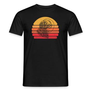 Phases de la lune tribale du Labrador - T-shirt homme - noir - Devant - AI Model Male 178 light (178cm)