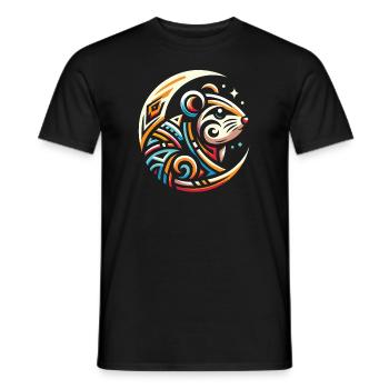 Hamster Goldhamster Stammes Moon Phases - Männer T-Shirt - Schwarz - Vorne - AI Model Male 178 light (178cm)