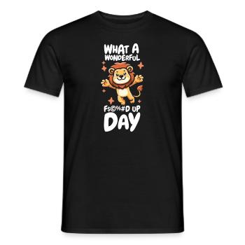 Journée Lion Fucked Up - T-shirt homme - noir - Devant - AI Model Male 178 light (178cm)