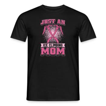 Eisklettern Mutter juste une maman grimpeuse sur glace - T-shirt homme - noir - Devant - AI Model Male 178 light (178cm)
