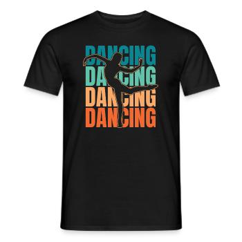 Dancing Dancers - Men's T-Shirt - black - Front - AI Model Male 178 light (178cm)