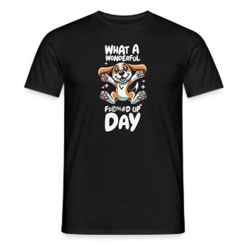 Journée de beagle foutu en l’air - T-shirt homme - noir - Devant - AI Model Male 178 light (178cm)