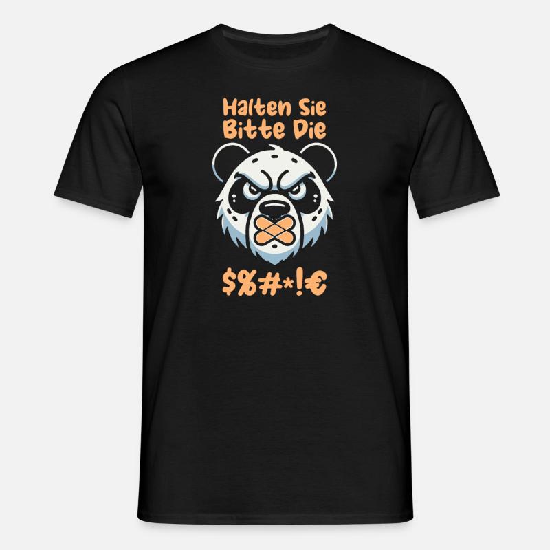 Panda géant Panda Ours - T-shirt Homme - noir