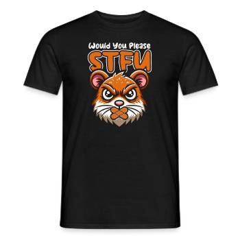 Hamster Goldhamster Stfu - Männer T-Shirt - Schwarz - Vorne - AI Model Male 178 light (178cm)