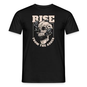 weightlifting weightlifting skull - Men's T-Shirt - black - Front - AI Model Male 178 light (178cm)