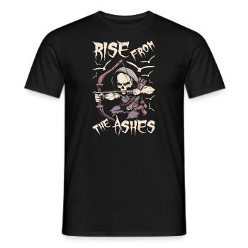 Bow Hunting Bow Hunter Skeleton - Men's T-Shirt - black - Front - AI Model Male 178 light (178cm)