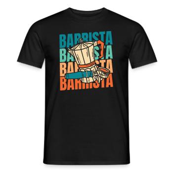 Barista Coffee - Men's T-Shirt - black - Front - AI Model Male 178 light (178cm)
