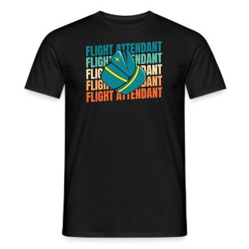 Hôtesse de l’air hôtesse de l’air - T-shirt homme - noir - Devant - AI Model Male 178 light (178cm)