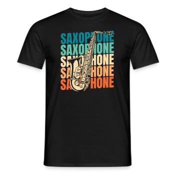 Saxophone Saxophone - T-shirt homme - noir - Devant - AI Model Male 178 light (178cm)