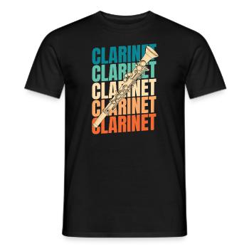 Klarinette Klarinettist - Männer T-Shirt - Schwarz - Vorne - AI Model Male 178 light (178cm)