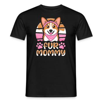 Corgi Maman Chien Maman Pour Maman - T-shirt homme - noir - Devant - AI Model Male 178 light (178cm)