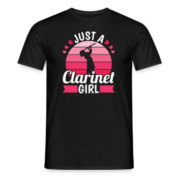 Klarinette Klarinettist Just A Clarinet Girl - Männer T-Shirt - Schwarz - Vorne - AI Model Male 178 light (178cm)