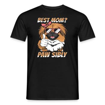 Pékinois Mutter Meilleure Maman Pawsibly - T-shirt homme - noir - Devant - AI Model Male 178 light (178cm)