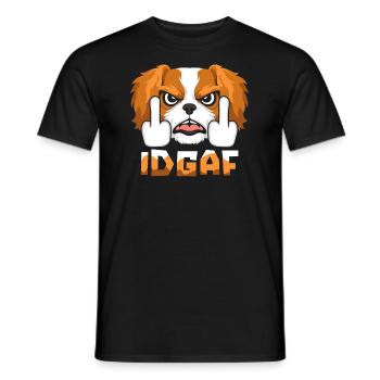 Roi Charles Cavalier Idgaf - T-shirt homme - noir - Devant - AI Model Male 178 light (178cm)