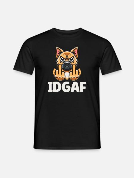 German Shepherd Idgaf - Men's T-Shirt - black