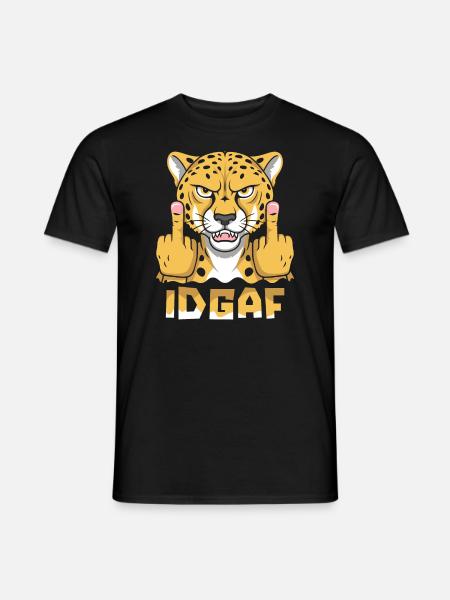 Gepard Idgaf - Männer T-Shirt - Schwarz