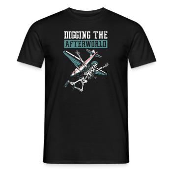 Parachutist Skydiving Skeleton - Men's T-Shirt - black - Front - AI Model Male 178 light (178cm)