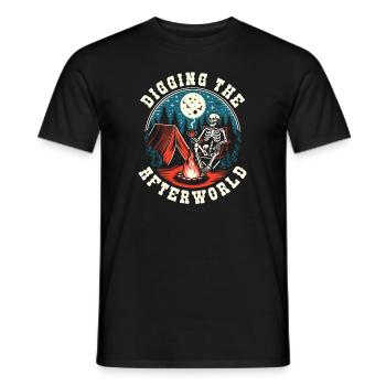 Tent Camping Camping Skeleton - Men's T-Shirt - black - Front - AI Model Male 178 light (178cm)