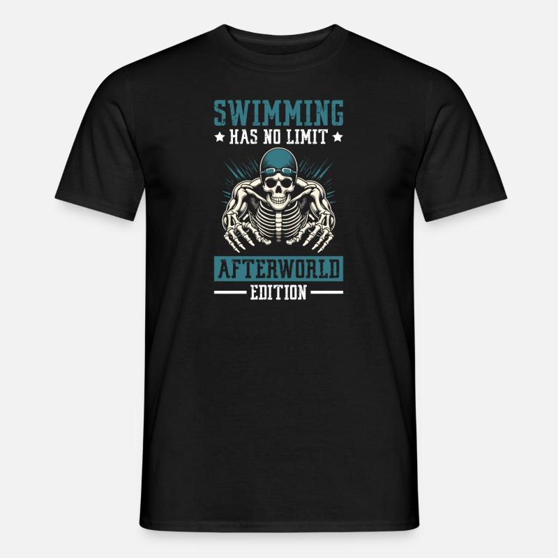 Swimming Float Skeleton - Men’s T-shirt - black