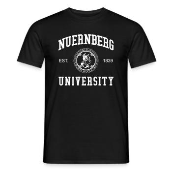 Université de Nuremberg Université Université - T-shirt homme - noir - Devant - AI Model Male 178 light (178cm)
