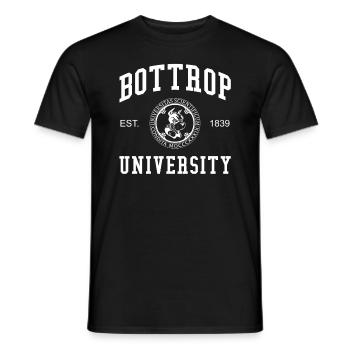 Université Bottrop Universität Hochschule Uni - T-shirt homme - noir - Devant - AI Model Male 178 light (178cm)