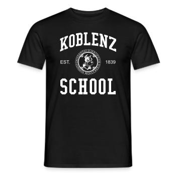 Koblenz School Universität Hochschule University - Männer T-Shirt - Schwarz - Vorne - AI Model Male 178 light (178cm)