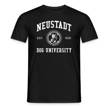 Neustadt Dog University Universität Hochschule Uni - Men's T-Shirt - black - Front - AI Model Male 178 light (178cm)