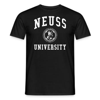 Université de Neuss Universität Hochschule Uni - T-shirt homme - noir - Devant - AI Model Male 178 light (178cm)