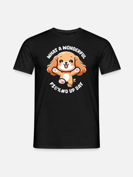 Cocker Spaniel Fucked Up Day - Men's T-Shirt - black