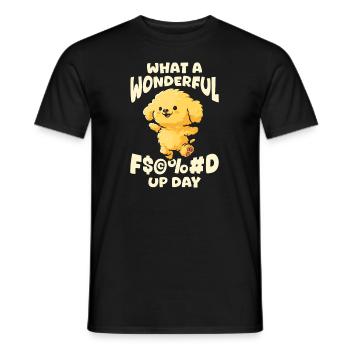 Golden Doodle Fucked Up Day - Men's T-Shirt - black - Front - AI Model Male 178 light (178cm)