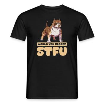 American Bully tais-toi s’il vous plaît Tais-toi - T-shirt homme - noir - Devant - AI Model Male 178 light (178cm)