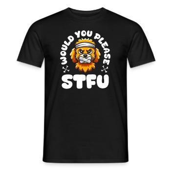 Golden Doodle Stfu Would You Please Shut Up - Men's T-Shirt - black - Front - AI Model Male 178 light (178cm)