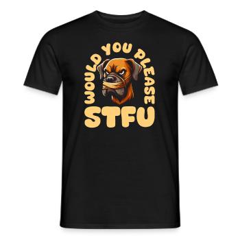 Grand Danois, taisez-vous, s’il vous plaît, taisez-vous - T-shirt homme - noir - Devant - AI Model Male 178 light (178cm)