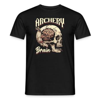Tir à l’arc Tir à l’arc Archer - T-shirt homme - noir - Devant - AI Model Male 178 light (178cm)