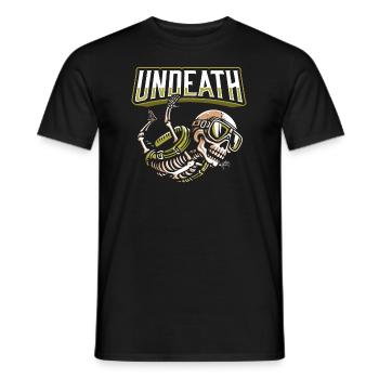 Parachutist Skydiving Skeleton - Men's T-Shirt - black - Front - AI Model Male 178 light (178cm)