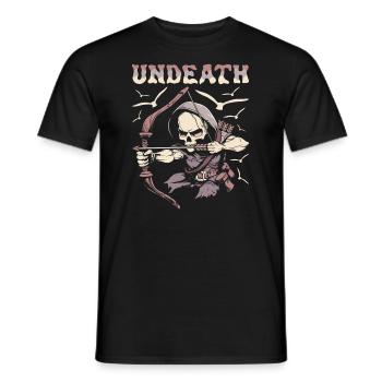 Bow Hunt Bow Hunter Skeleton Undeath - Men's T-Shirt - black - Front - AI Model Male 178 light (178cm)