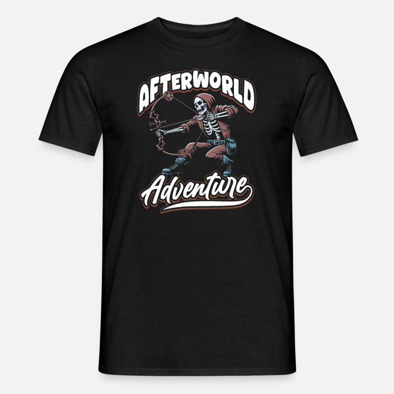 Bogenjagd Bogenjäger Skelett - Männer T-Shirt - Schwarz