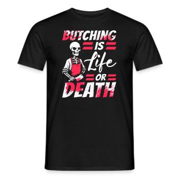 Boucher Boucher Boucher Squelette de Boucher - T-shirt homme - noir - Devant - AI Model Male 178 light (178cm)
