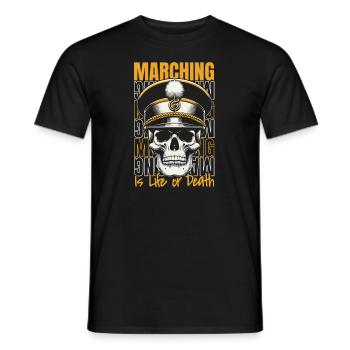 Fan Driving Procession Spielmannszug Skull - Men's T-Shirt - black - Front - AI Model Male 178 light (178cm)