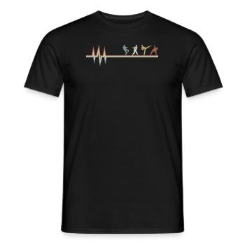 Battement de cœur de l’ECG de Taekwondo - T-shirt homme - noir - Devant - AI Model Male 178 light (178cm)