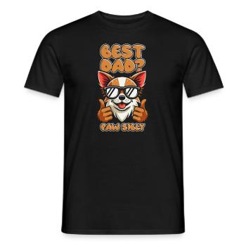 Chihuahua Father Best Dad Pawsibly - Men's T-Shirt - black - Front - AI Model Male 178 light (178cm)