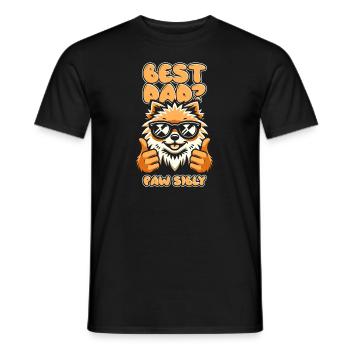 Pomeranian Vater Best Dad Pawsibly - Männer T-Shirt - Schwarz - Vorne - AI Model Male 178 light (178cm)