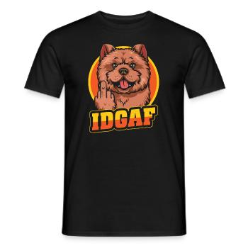 Chow Chow Idgaf - Männer T-Shirt - Schwarz - Vorne - AI Model Male 178 light (178cm)