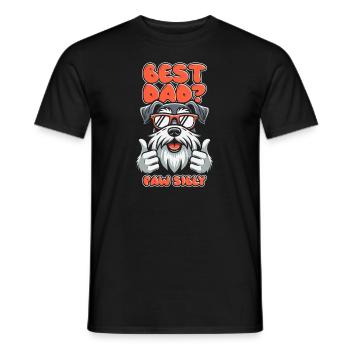 Schnauzer Hund Vater Best Dad Pawsibly - Männer T-Shirt - Schwarz - Vorne - AI Model Male 178 light (178cm)