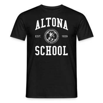 Hambourg, Altona School, Hochschule University Schule - T-shirt homme - noir - Devant - AI Model Male 178 light (178cm)