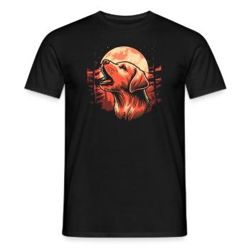 Hurlement de la lune du Labrador - T-shirt homme - noir - Devant - AI Model Male 178 light (178cm)