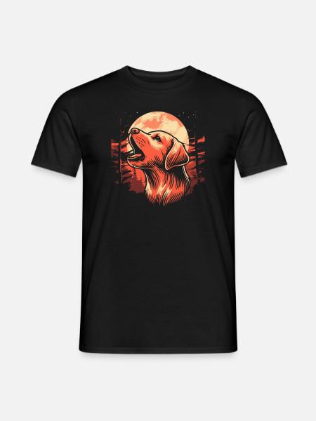 Labrador Moon Howling - Men's T-Shirt - black