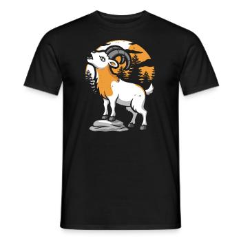 Hurlement de la lune de la chèvre - T-shirt homme - noir - Devant - AI Model Male 178 light (178cm)